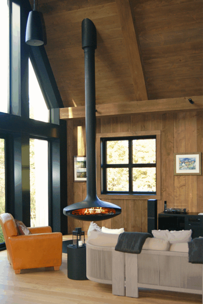 Projet Estrie, Lac Memphrémagog, Magog, Luxe, moderne, Farmhouse, cuisine, salon, garage, résidence secondaire, haut de gamme, Design Architecture 